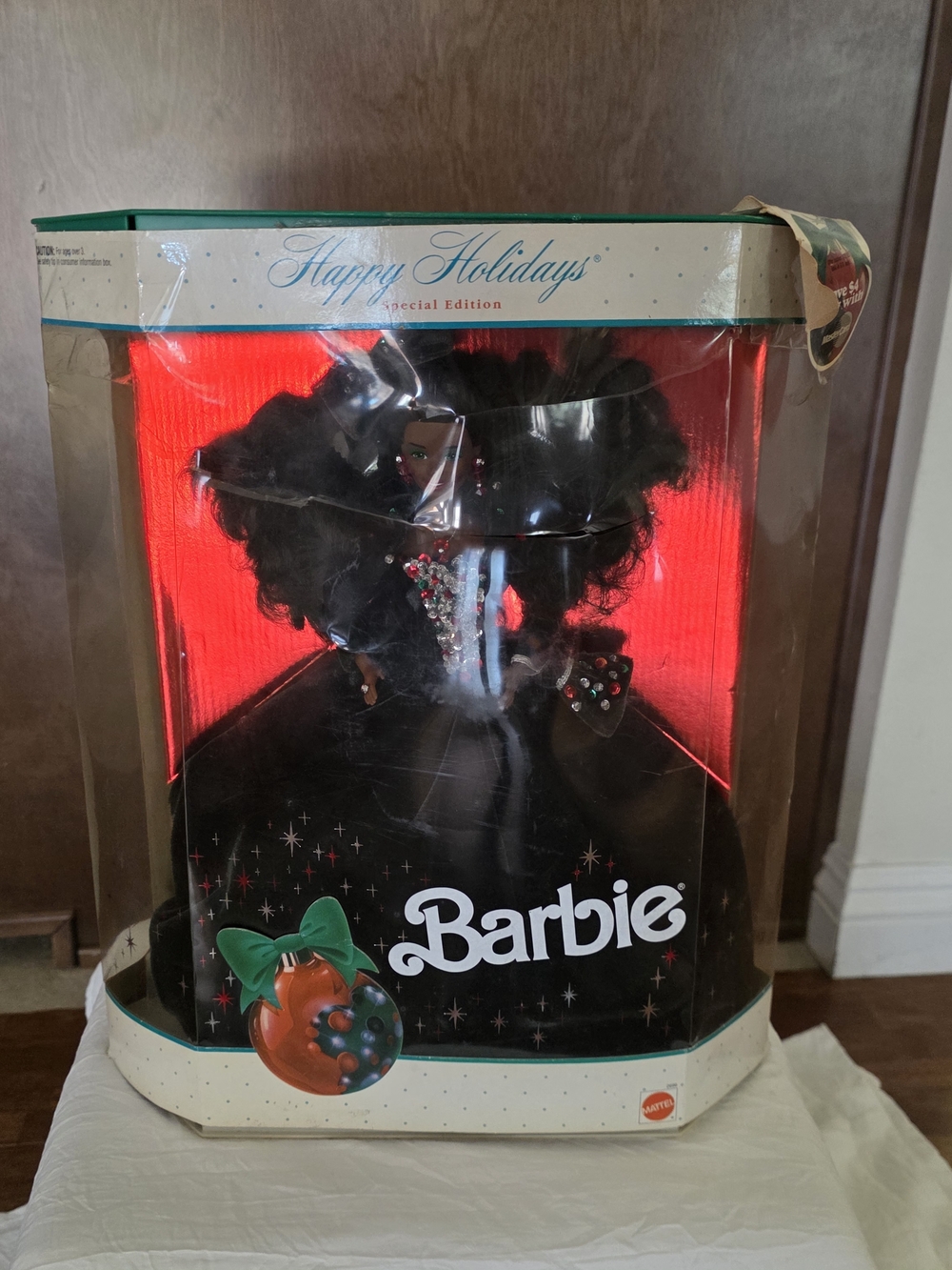 Collectible 1991 Happy Holidays Barbie Special Edition African American doll